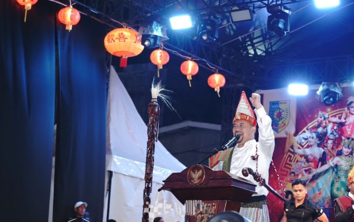 Bupati Batu Bara H. Baharuddin Siagian, SH., M.Si. saat menghadiri acara Pekan Seni Budaya Daerah (PSBD) Indrapura Etnis Batak Toba