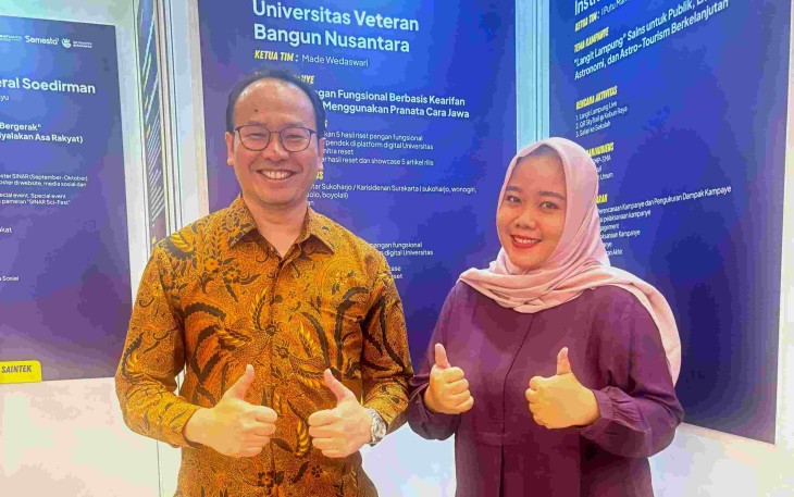 Made Wedaswari, M.Si. Bersama Direktur Diseminasi dan Pemanfaatan Sains dan Teknologi Kemdiktisaintek, Prof. Dr. Eng. Yudi Darma, M.Si.