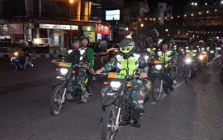 Patroli bersama wilayah Kodim Ponorogo 
