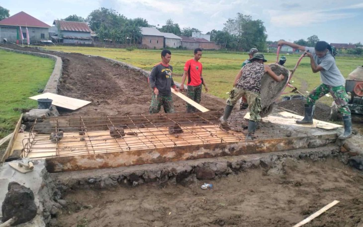 Pengerjaan sasaran fisik TMMD ke 126 Kodim Takalar 