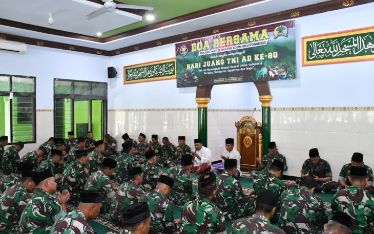 Kodim Ponorogo Gelar Doa Bersama Peringati Hari Juang TNI AD ke-80