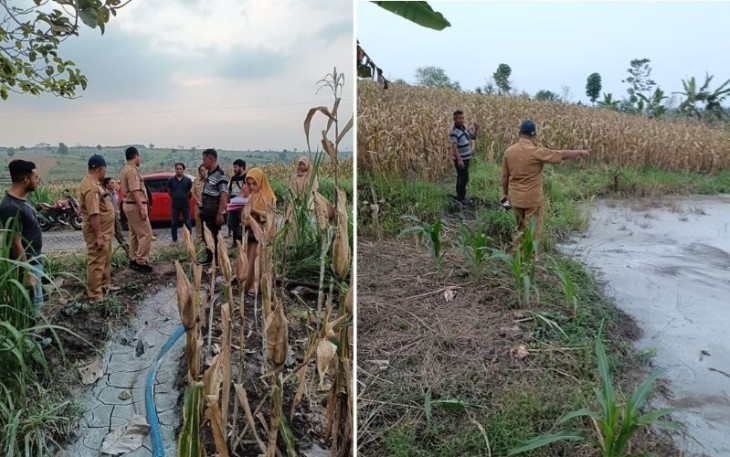 Dinas Lingkungan Hidup Kabupaten Bojonegoro mendatangi lokasi pembuangan limbah di Dusun Ngantru Desa Sekaran hasil pengeboran sumur minyak illegal di Dusun Klepo, Desa Tambakmerak, Kecamatan Kasiman.