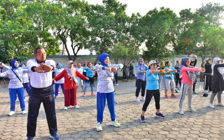 Diskes Kolinlamil saat Senam Bersama