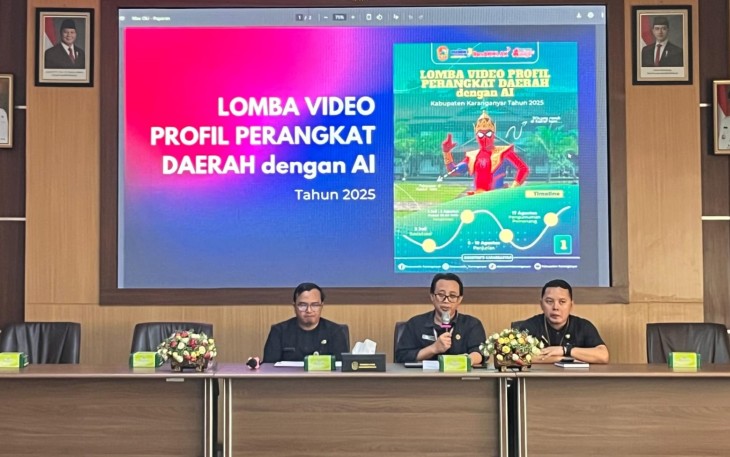 Diskominfo Karanganyar menggelar Lomba Video Profil Perangkat Daerah Berbasis AI, Rabu (31/7/2025).