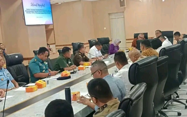 Kanwil Kemenkum Sumut Hadiri Rapat Gugus Tugas Pencegahan dan Penanganan TPPO.