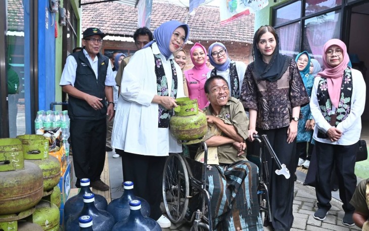 Fatma Syaifullah Yusuf, saatbkunjungi Kampung Inklusi Naema, Desa Prambon, Kecamatan Tugu, Kabupaten Trenggalek, Jawa Timur, Senin (23/6/2025)