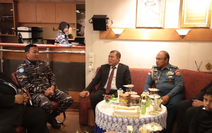 Wakil Kepala Perwakilan RI Cairo saat Sambut Kedatangan KRI Sultan Iskandar Muda-367 di Mesir 
