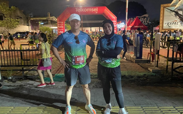 Dokumentasi Poto Peserta Event Medan Cheer Run 2025 di Jalan Putri Hijau.