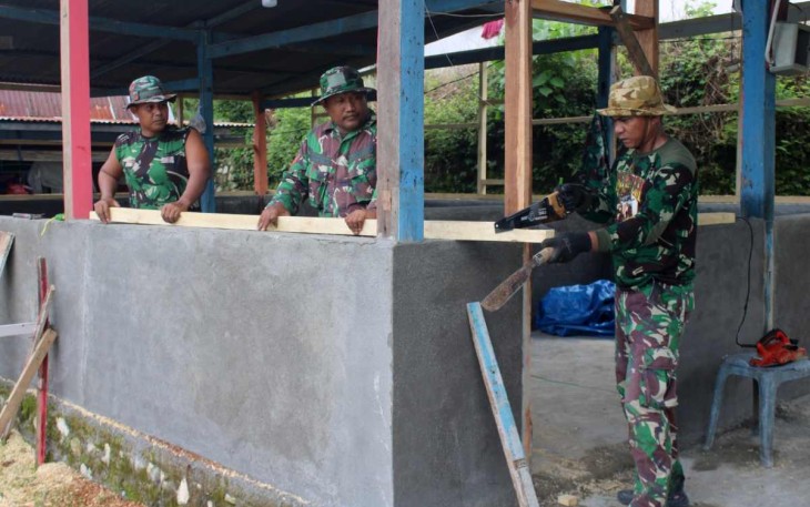Pembangunan RLTH sasaran fisik TMMD Kodim Parepare 
