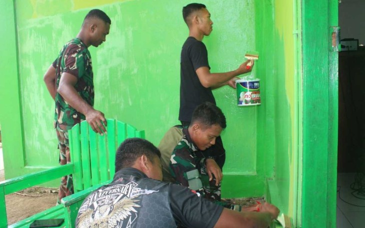 Percantik sarana ibadah di lokasi TMMD Kodim Parepare 