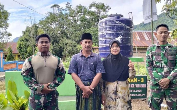 Sumber air bersih lokasi TMMD Kodim Parepare 