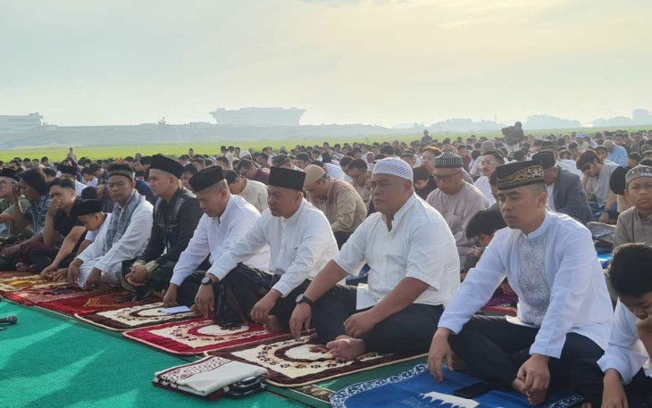 Salat Idul Fitri 1446 H di Lanud Husein Sastranegara Bandung, Senin (31/3)