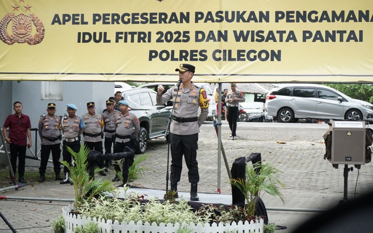 Polda Banten Gelar Apel Pengamanan Jalur Wisata Anyer 