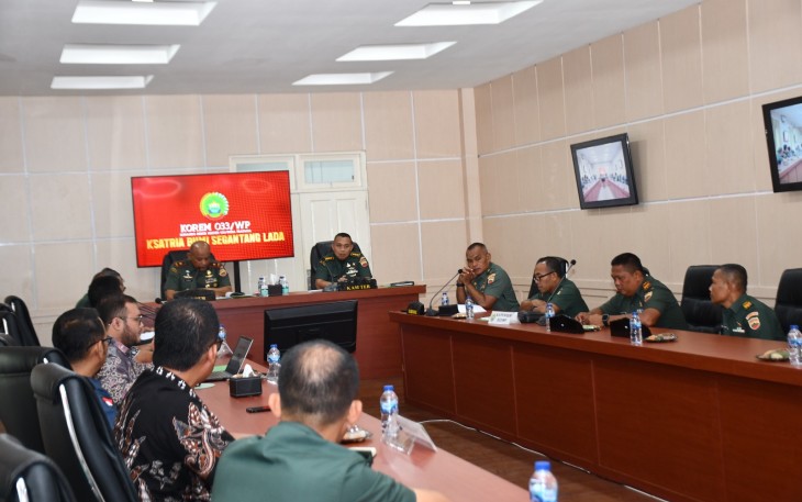 Kasdim 0315/TPI Hadiri Rakornis Program TMMD Ke 124 di Makorem 033/WP