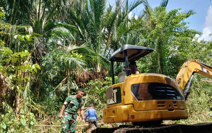 Pembukaan Akses Jalan Pada Pra-TMMD 124 Kodim 0315/Tanjungpinang Capai 33 Persen 
