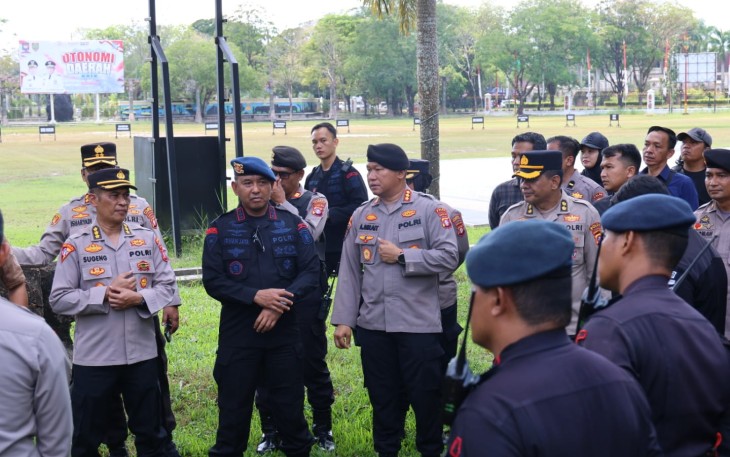 Polda Kalteng Terjunkan 158 Personel Gabungan Amankan May Day di Kantor Gubernur