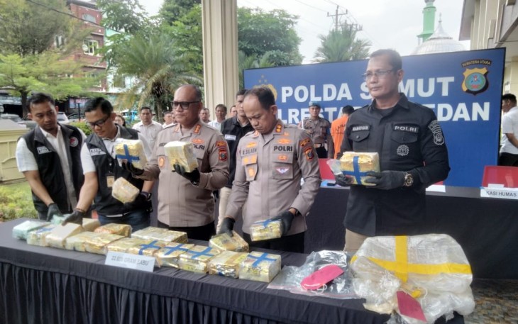 Kapolrestabes Medan Paparkan Hasil Penangkapan Narkotika Jaringan Malaysia Sekaligus Sergap TO