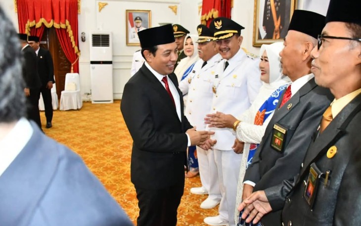 Wali Kota Bengkulu Dedy Wahyudi Hadiri Pelantikan Bupati dan Wakil Bupati Bengkulu Selatan di Gedung Balai Raya Semarak 