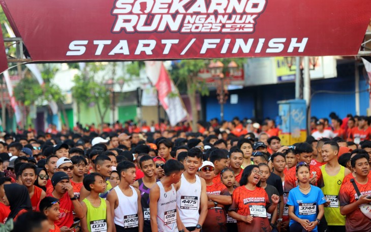 Peserta Soekarno Run di Nganjuk Membeludak