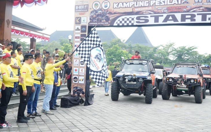 Dandim Bersama Forkopimda Kabupaten Madiun Ikuti Off Road Jelajah Kampung Pesilat 