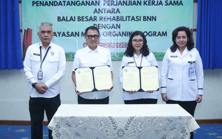 BNN RI Jalin Kerja Sama Dengan Yayasan Mitra Organik Program 