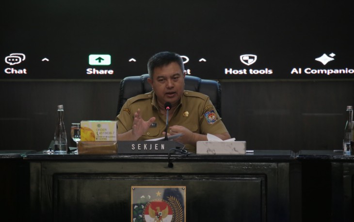 Sekretaris Jenderal (Sekjen) Kementerian Dalam Negeri (Kemendagri) Tomsi Tohir 