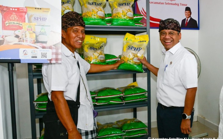 Wakil Menteri Keuangan (Wamenkeu) Suahasil Nazara mengapresiasi perkembangan Koperasi Desa Merah Putih (KDMP) di Desa Gadungan, Kecamatan Selemadeg Timur, Tabanan, Bali