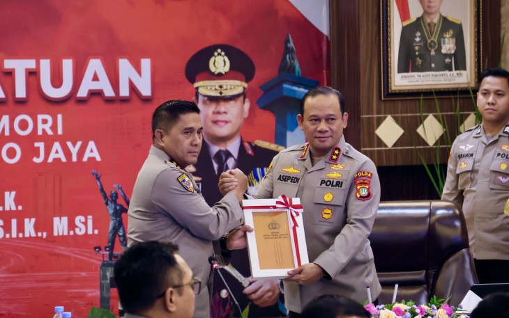 Polda Metro Jaya menggelar acara serah terima jabatan Kapolda Metro Jaya pada Rabu (20/8/2025)