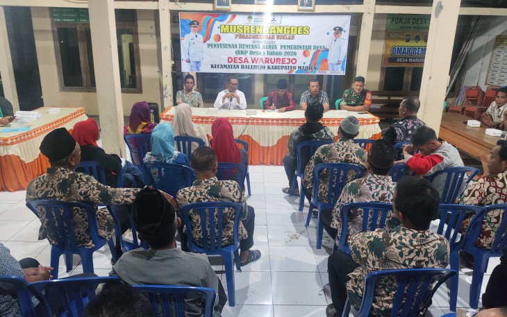Babinsa Warurejo Hadiri Musrenbangdes Kawal Proses Penyusunan RKPDes Tahun 2026
