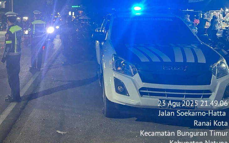 Satlantas Polres Natuna Gelar Patroli Malam