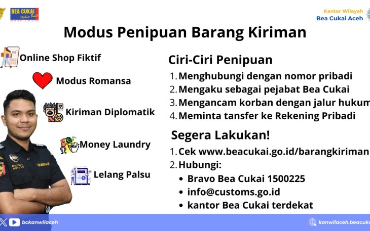 Bea Cukai Imbau Masyarakat Waspada