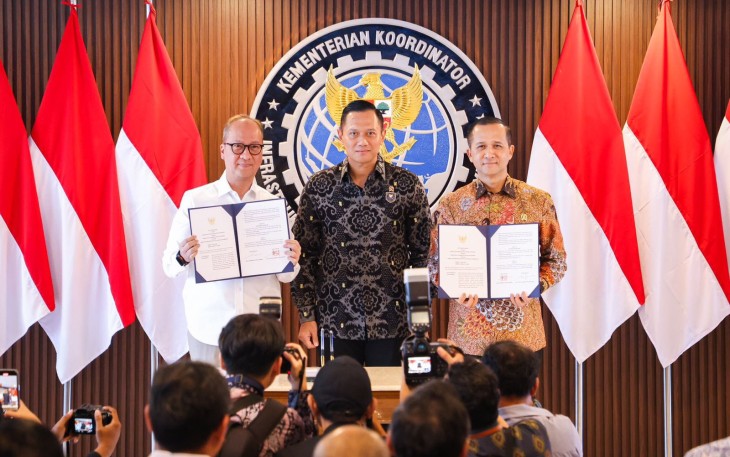 Nota Kesepahaman (MoU) tentang Pengembangan Kawasan Ekonomi Transmigrasi Terintegrasi (KETT) di Kantor Kemenko Infrastruktur dan Pembangunan Kewilayahan