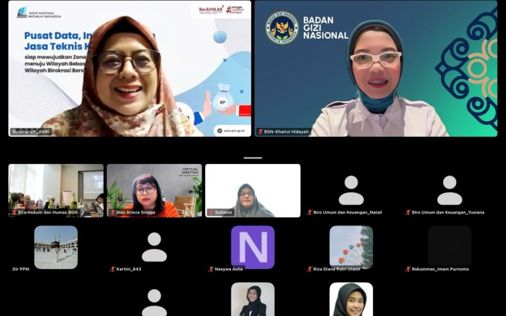 Finalisasi Draft II Kebijakan Penyelenggaraan Kearsipan secara daring, Senin (13/10)