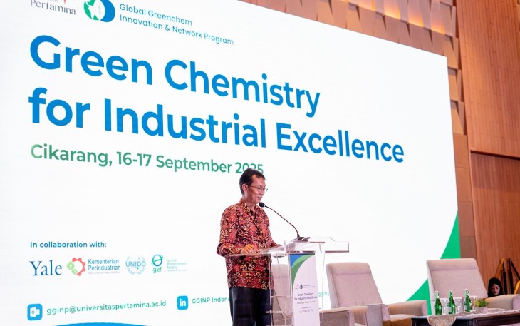 Sambutan Dr. Sri Bimo Pratomo, S.T., M.Eng. dalam pembukaan GGINP for Industrial Excellene