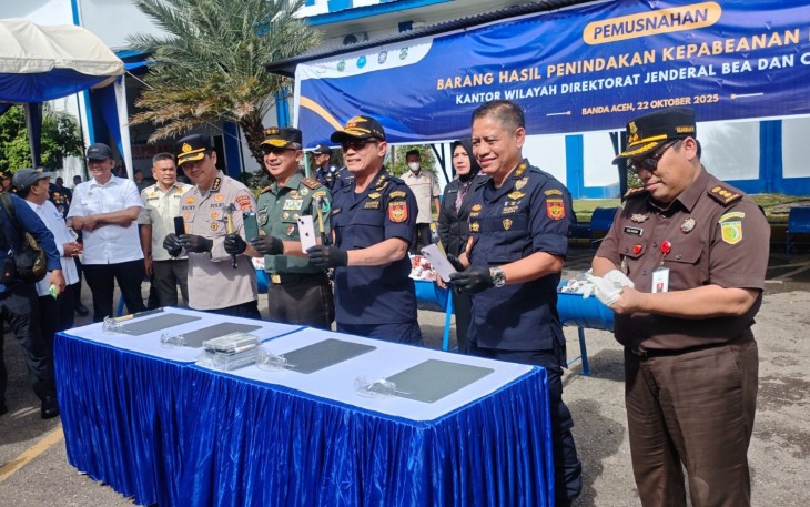 Bea Cukai Aceh Catat 665 Penindakan Sepanjang 2025, Nilai Barang Tembus Rp25,6 Miliar