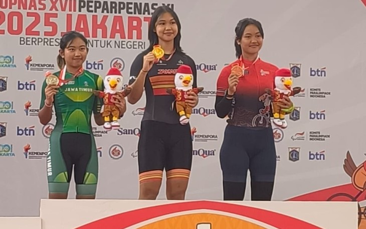 Saulina Revalina Nanda siswa SMP Angkasa Lanud Adi Soemarmo raih juara 3 balap sepeda di POPNAS 2025