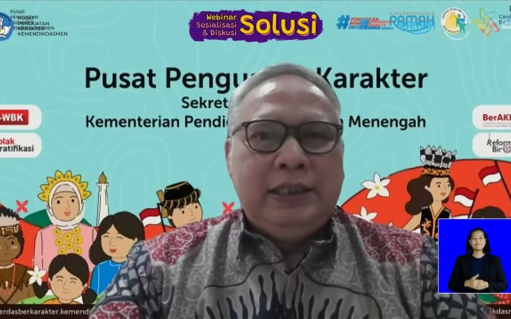 Kementerian Pendidikan Dasar dan Menegah (Kemendikdasmen), melalui Pusat Penguatan Karakter (Puspeka), menggelar webinar Sosialisasi Pengisian Instrumen Akhir Tahun Penguatan Karakter, Rabu (12/11)