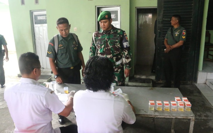 Kodim 0803/Madiun Gelar Penyuluhan P4GN dan Tes Urine