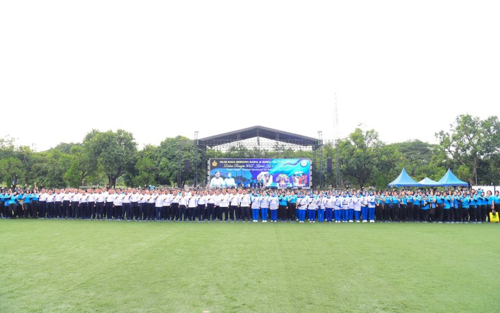Korps Wanita TNI Angkatan Laut (Kowal) menggelar kegiatan Olahraga Bersama dalam rangka peringatan Hari Ulang Tahun ke-63 Tahun 2025