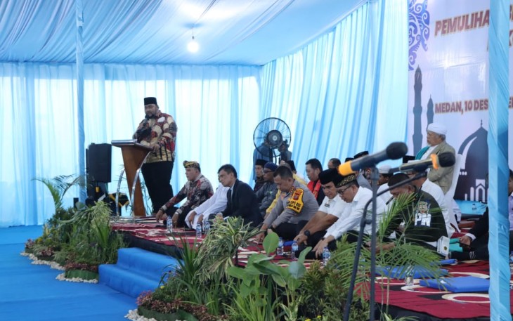 Doa bersama jajaran Polrestabes Medan 