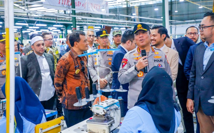 Wakapolri Resmikan Kembali Operasional Pabrik Garmen Wonghang Bersaudara di Pemalang