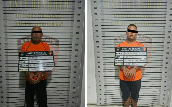Tersangka Pembunuhan Terhadapa Seorang Pria di Desa Sukamaju Kec.Sunggal.
