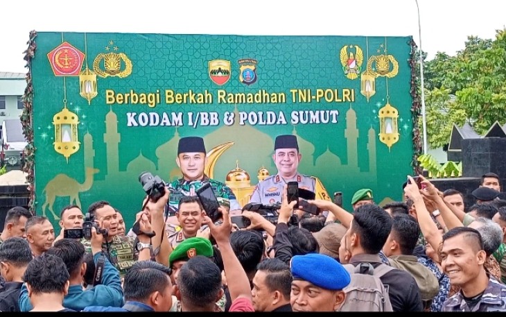 Kodam I/BB dan Polda Sumut Gelar Kegiatan Sosial Berbagi Berkah di Bulan Ramadan 1446 H Tahun 2025.