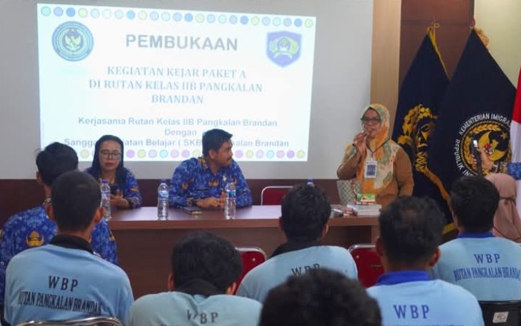 Rutan Pangkalan Brandan Lakukan Upaya Peningkatan Mutu Pendidikan Bagi Warga Binaan Lakukan Kerjasama Dengan SKB Buka Program Kejar Paket A