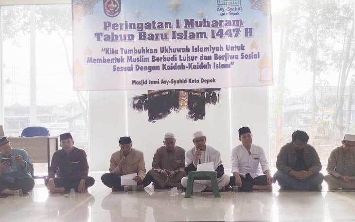 H Agus Maulana Daud memimpin dzikir dan doa bersama, Sabtu (26/6)