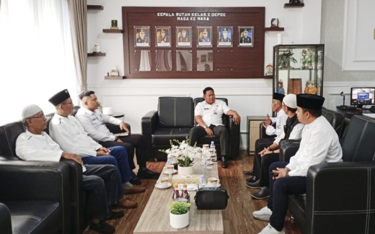 Karutan I Kota Depok Agus Imam Taufik saat menerima audiensi MT Balwan Kota Depok, Rabu (2/7)