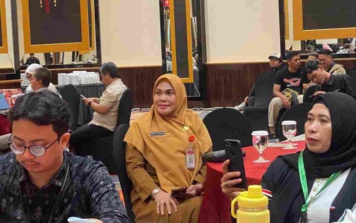 Kepala Dinas Perpustakaan dan Kearsipan Kota Tanjungpinang, Meitya Yulianti saat hadiri KPDI ke-16.