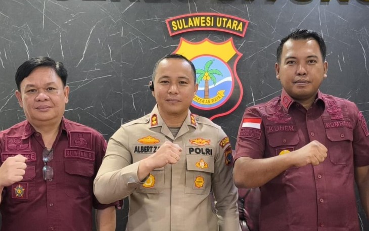 Kalapas IIB Bitung, Edi Kuhen (Kanan) saat bersinergi bersaam Kapolres Bitung, AKBP Albert Zai dalam memberantas peredaran narkoba