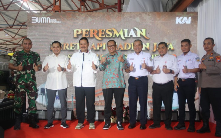 Kasdim 0803/Madiun saat Hadiri Peresmian Kereta Api Madiun Jaya Rute Madiun-Pasar Senen