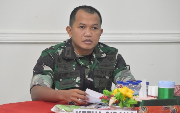 Dandim 1710/Mimika, Letkol Inf M. Slamet Wijaya, S. Sos., M. Han., M.A. memimpin langsung jalannya Sidang. 